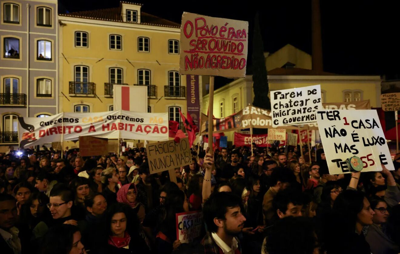 Portugal Housing Protest Draws Thousands to Parliament