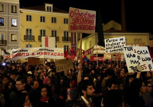 Portugal Housing Protest Draws Thousands to Parliament