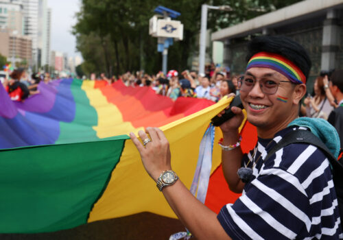Taiwan Pride Crowd Jeers Taipei Mayor After Police Raid on Gay Bar